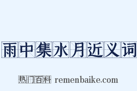 雨中集水月近义词是什么意思的图片